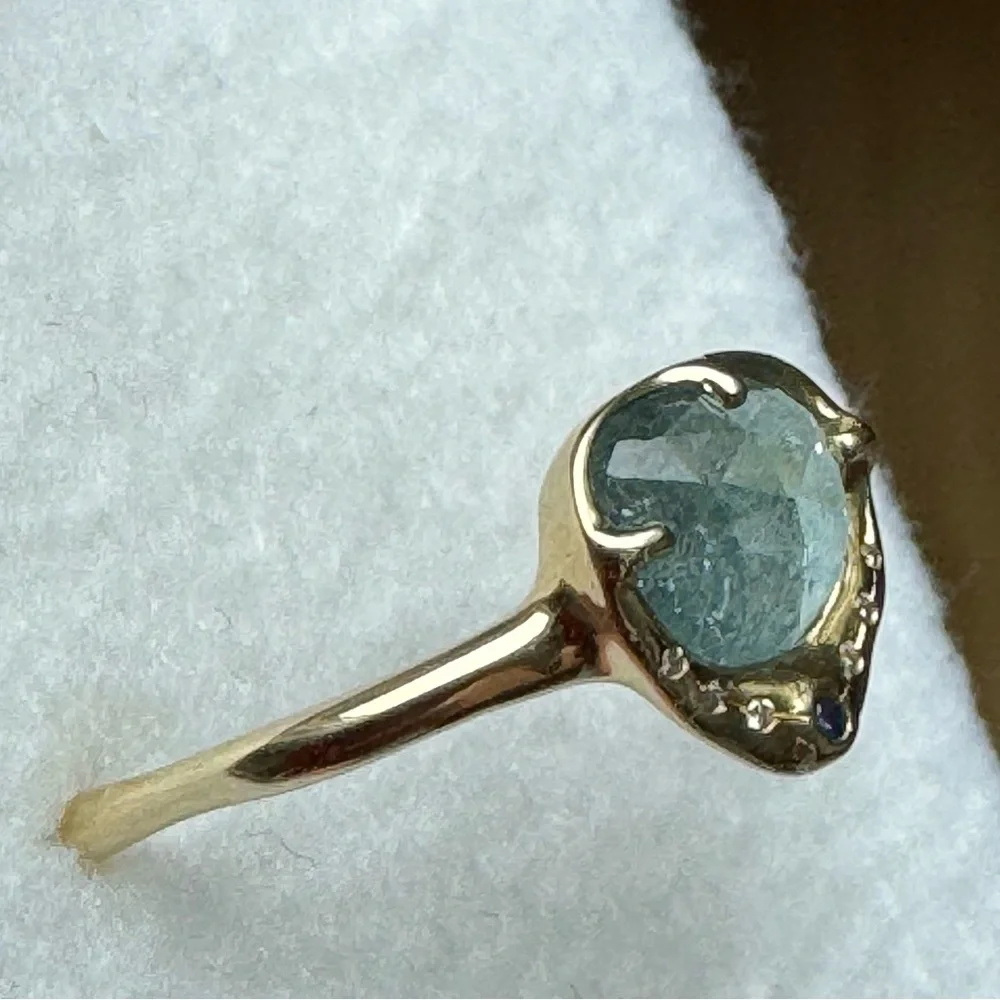 Sirciam 14k yellow gold Sky Shower Tourmaline Ring 8 $1453 - Picture 9 of 15